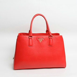 2014 Prada grainy calfskin tote bag BR4743 red for sale